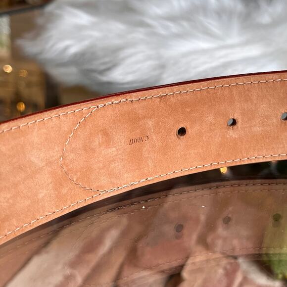 LOUIS VUITTON Belt Vachetta Studded Belt SZ80/32(4US) - Picture 7 of 7
